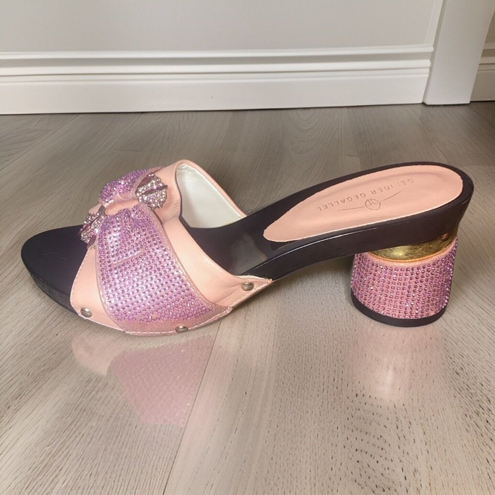 Geriger Gegallel Platform Mules Heels Size 38